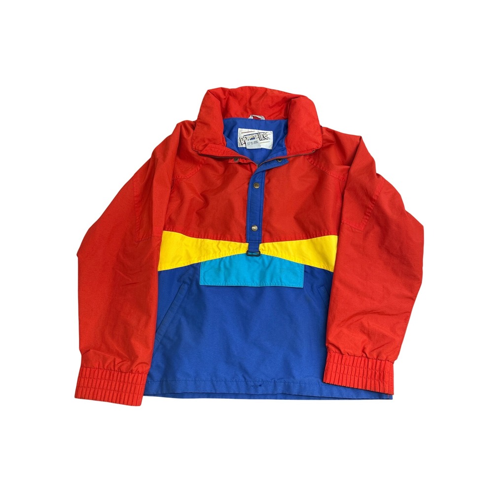 Vintage Profile Color Block Anorak Jacket Mens Medium Red Blue Yellow JB6065